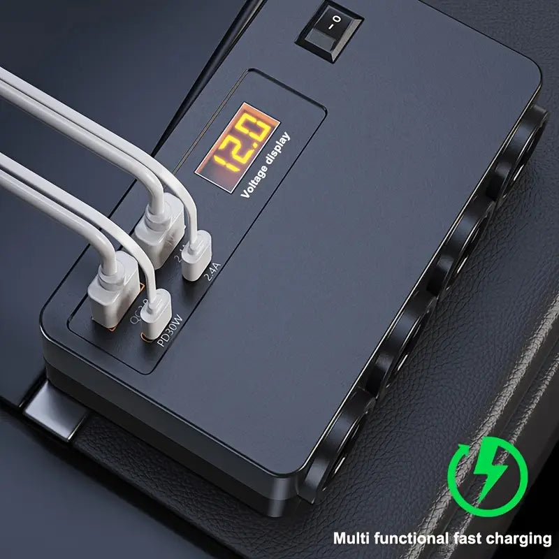 200 Watt Multi-function Car Converter Mobile Phone Socket Fast Charger