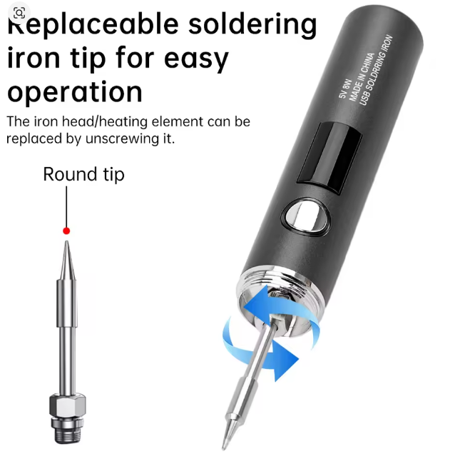 USB  rechargable mini solding iron 260 to 420 c